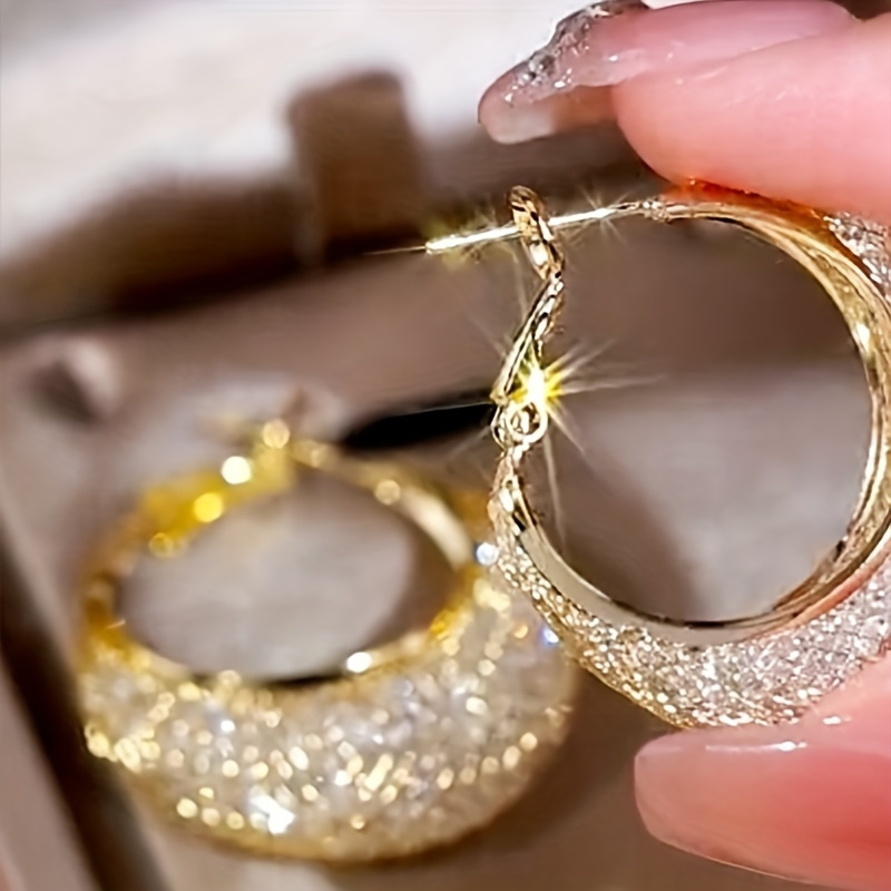 Sparkling Hoop Earrings for Women